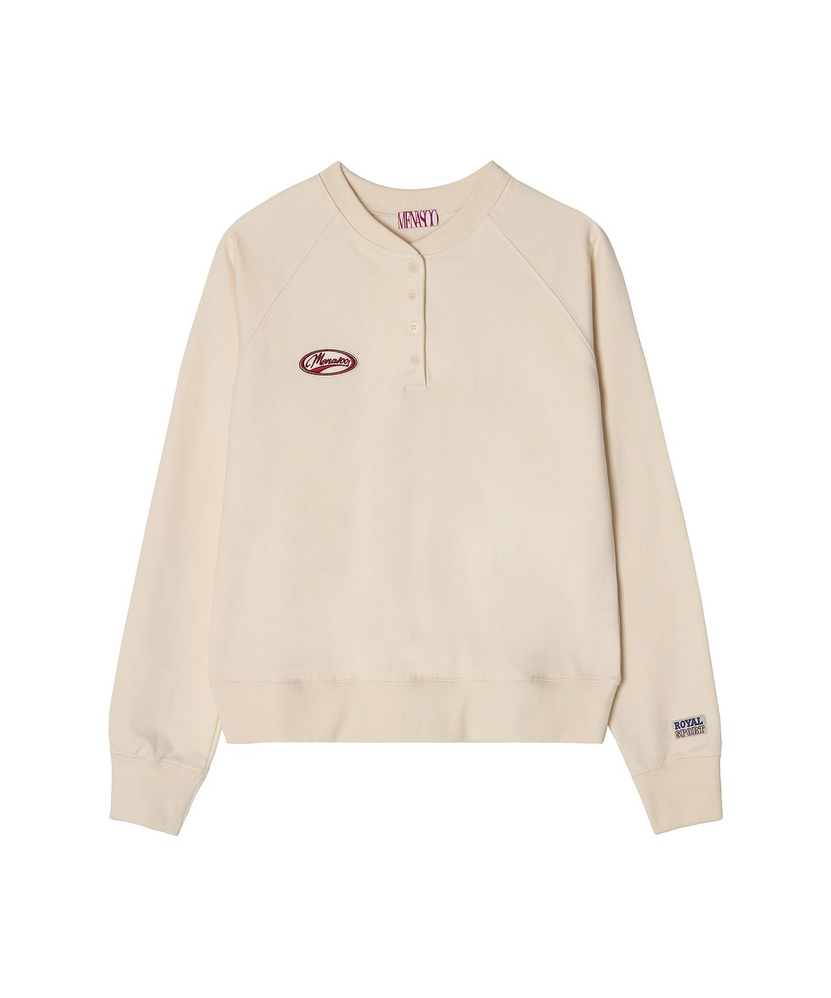 미나수(MENASOO) Henrineck Sweatshirt_Cream