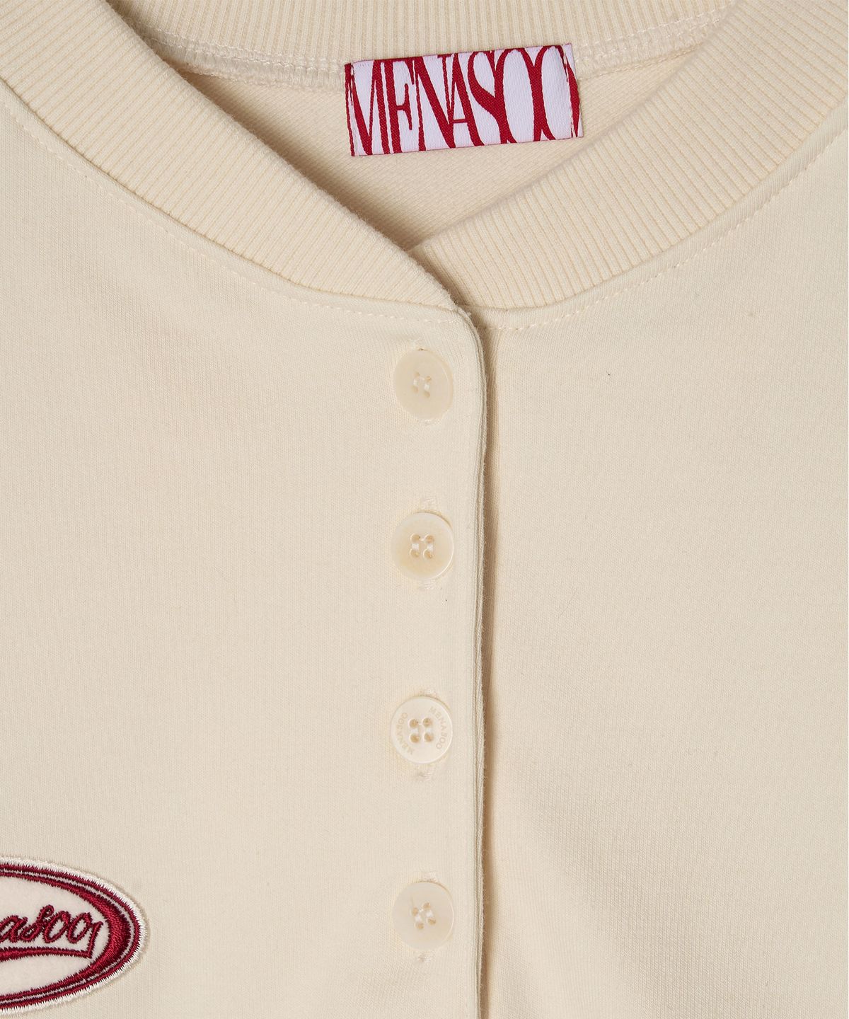 미나수(MENASOO) Henrineck Sweatshirt_Cream