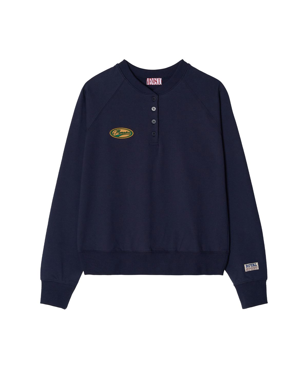 미나수(MENASOO) Henrineck Sweatshirt_Navy