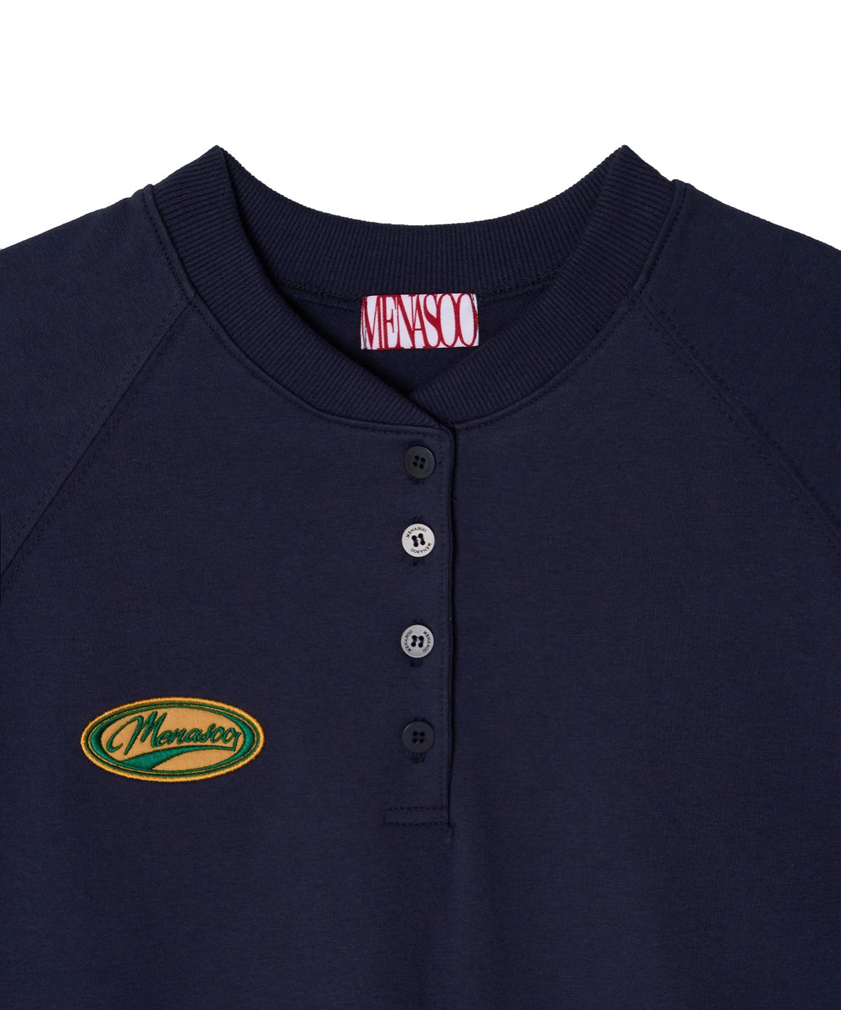 미나수(MENASOO) Henrineck Sweatshirt_Navy