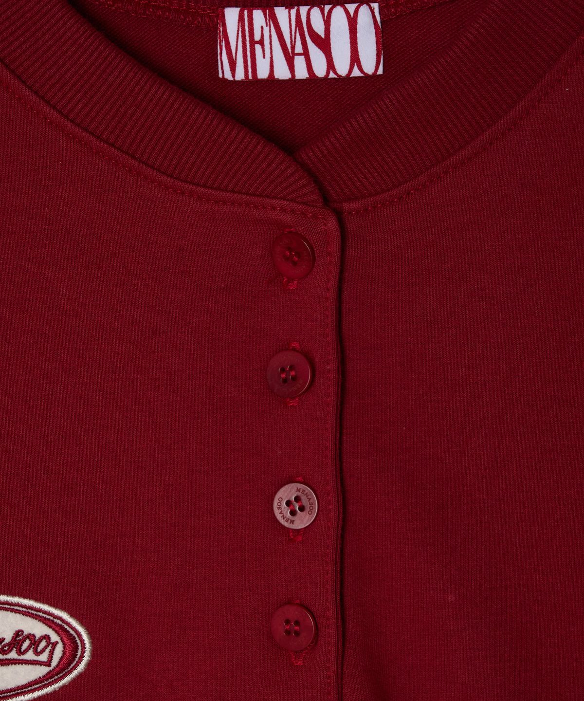 미나수(MENASOO) Henrineck Sweatshirt_Red