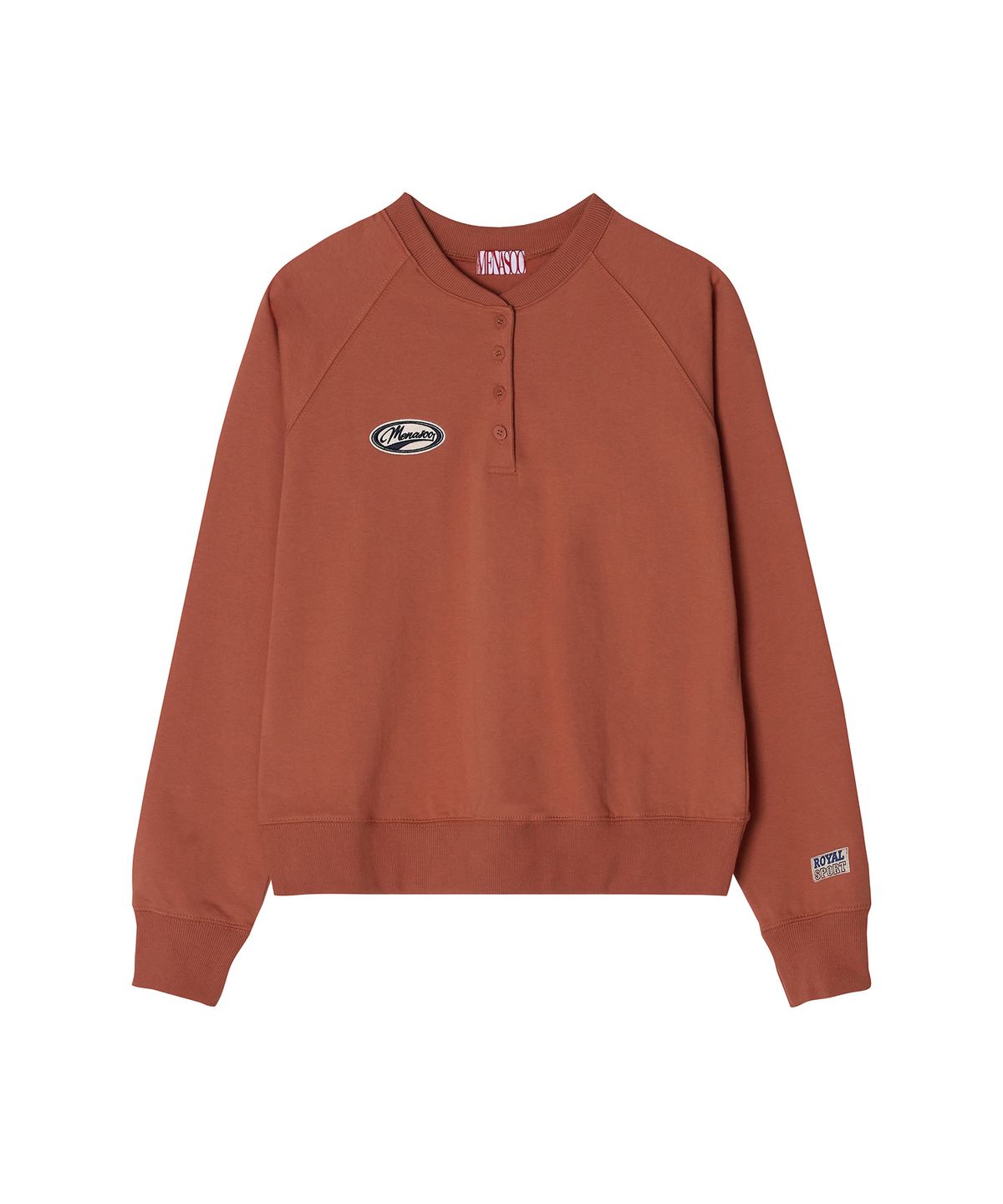 미나수(MENASOO) Henrineck Sweatshirt_Brick