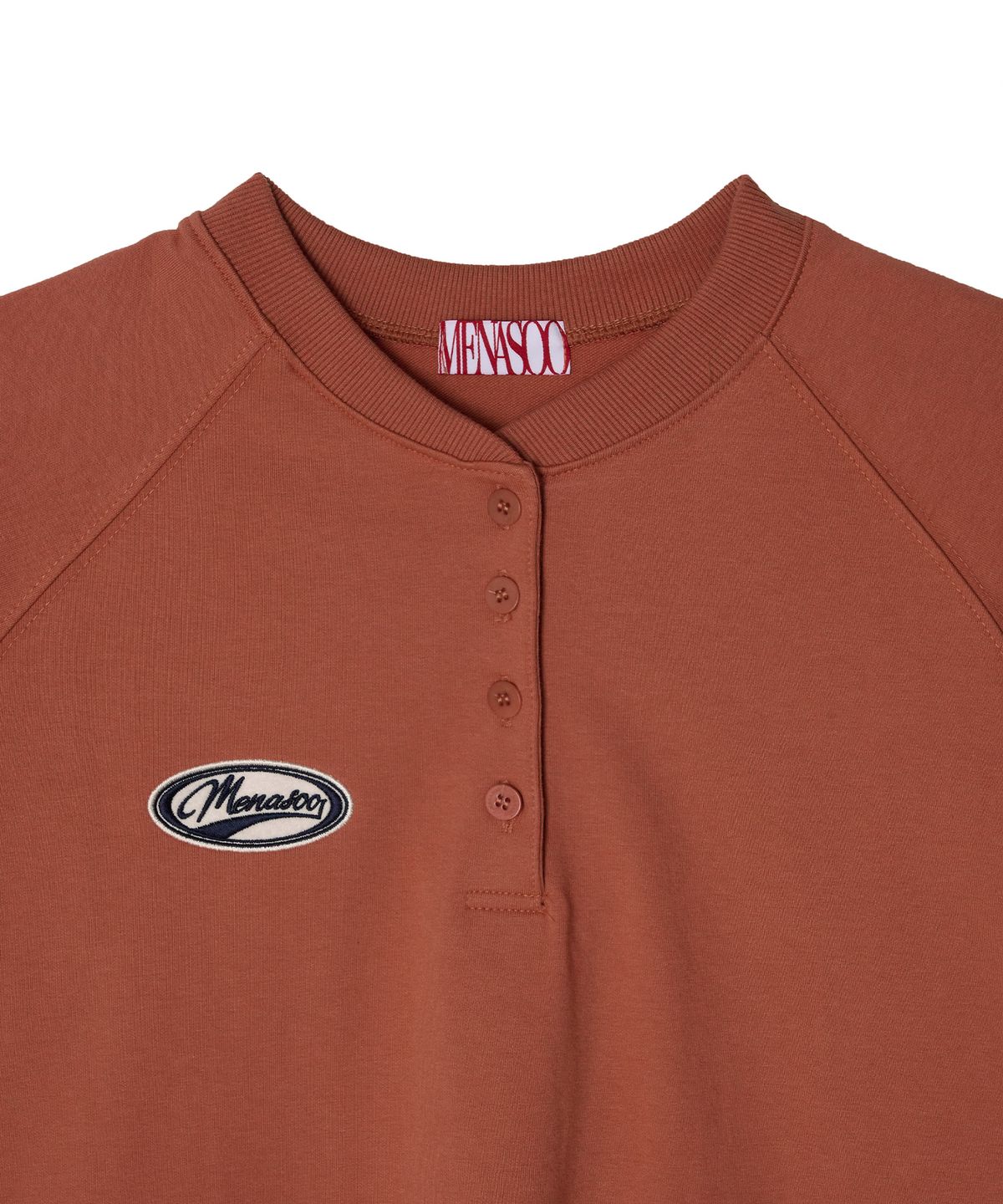 미나수(MENASOO) Henrineck Sweatshirt_Brick