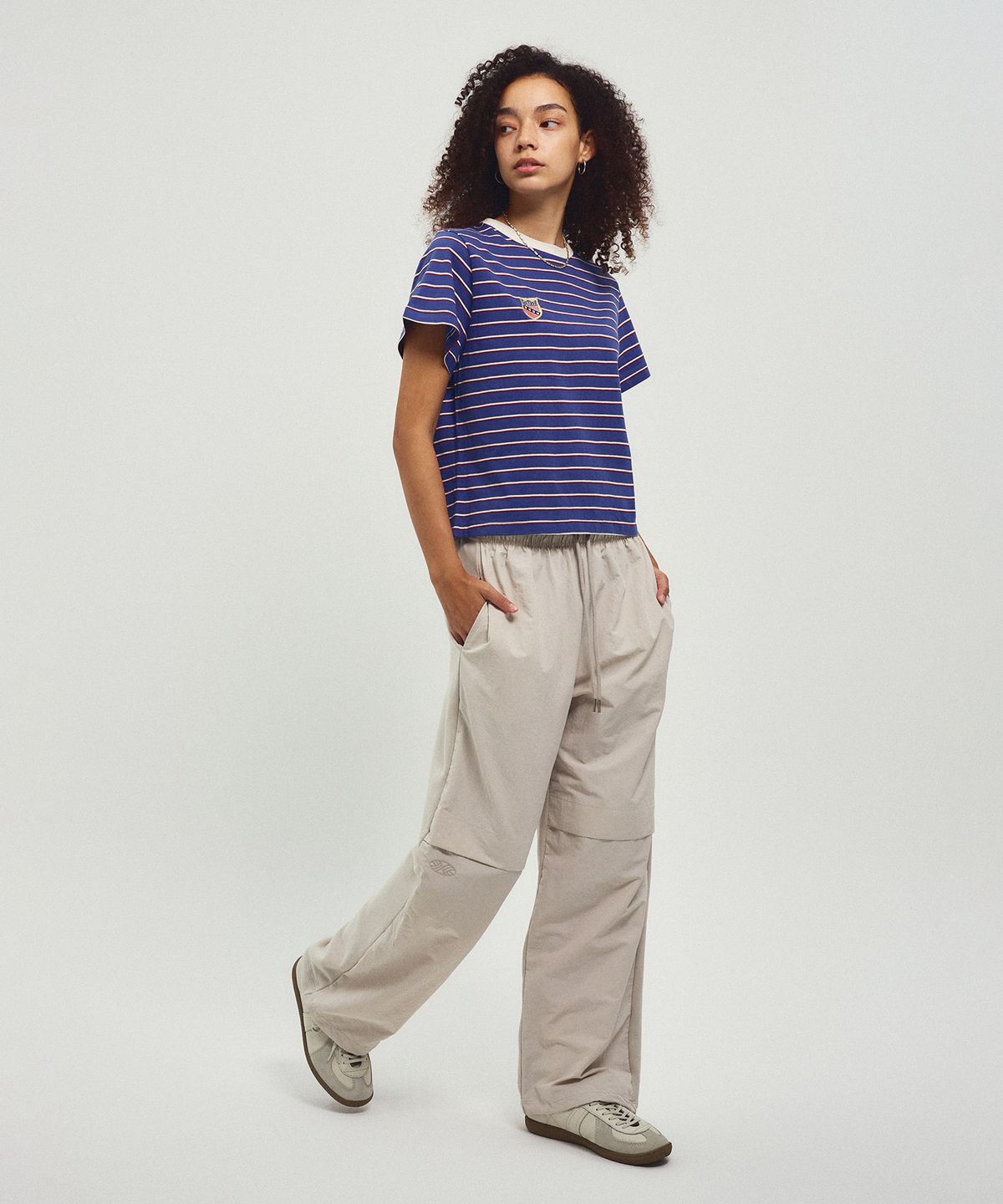 미나수(MENASOO) Back to Back Cotton Wide Pants_Gray