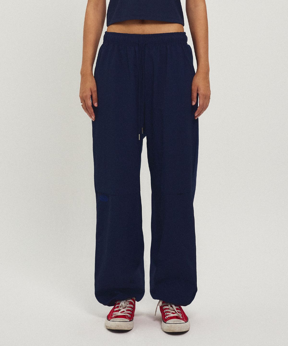 미나수(MENASOO) Back to Back Cotton Wide Pants_Navy