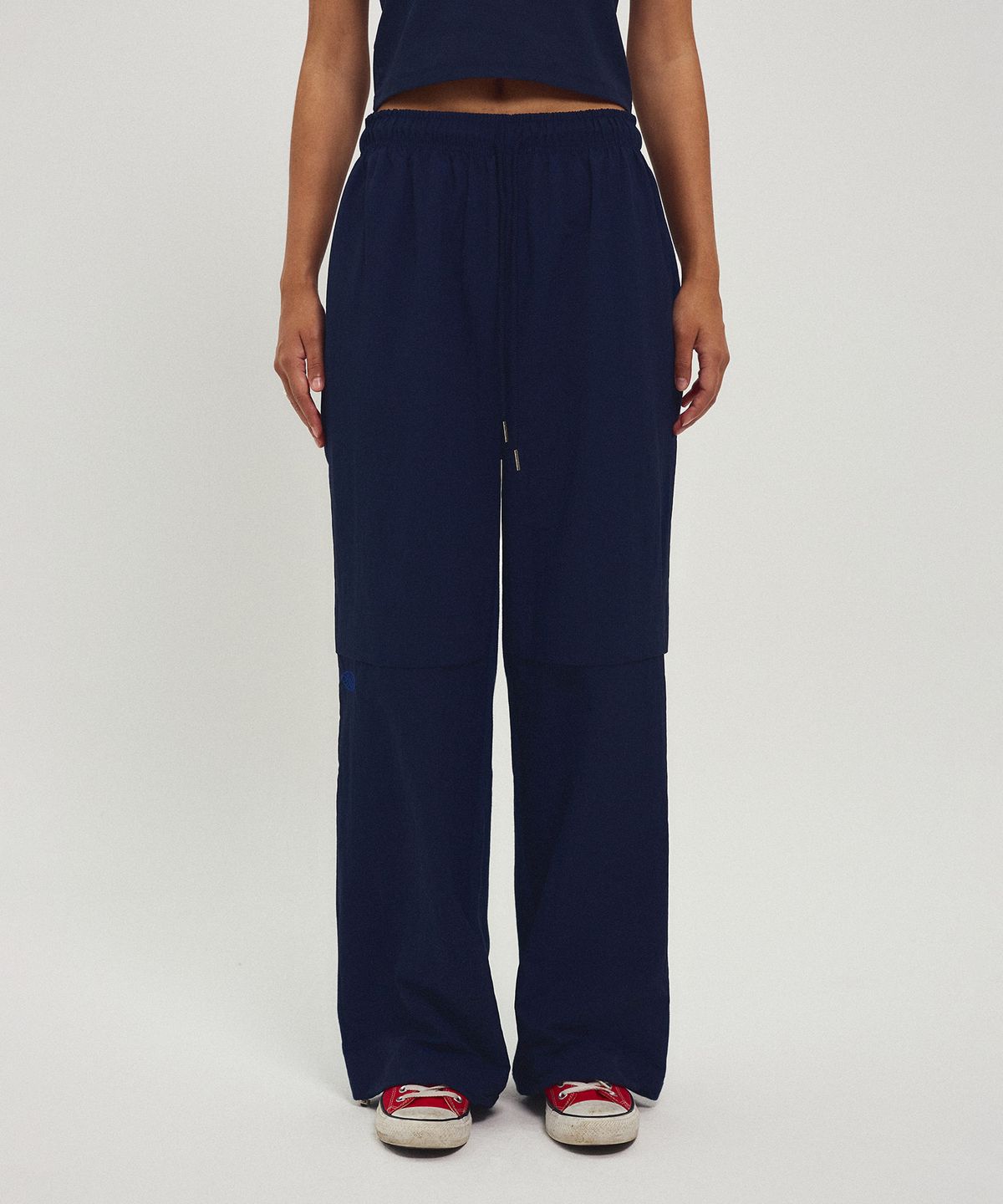 미나수(MENASOO) Back to Back Cotton Wide Pants_Navy