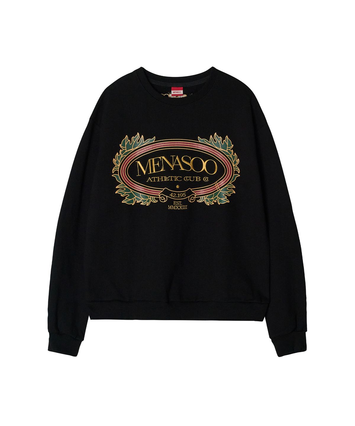 미나수(MENASOO) Heritage Cotton Sweatshirt_Black