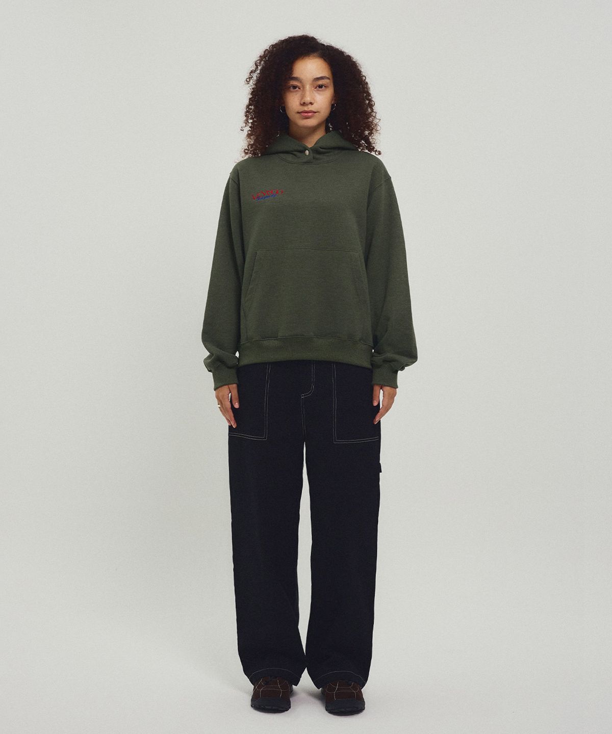 미나수(MENASOO) Menasoo Hearttrack Hoodie_Khaki