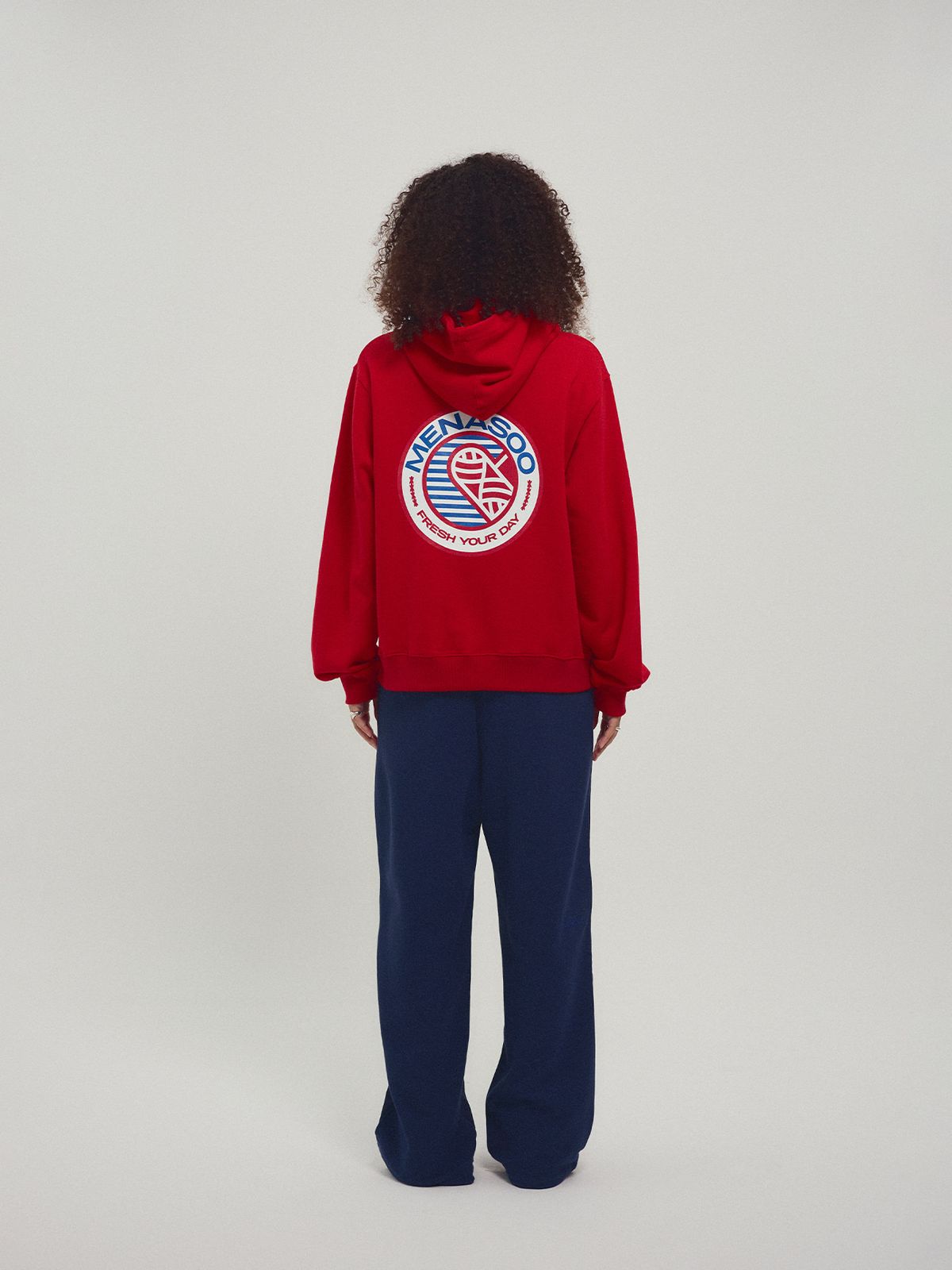 미나수(MENASOO) Menasoo Hearttrack Hoodie_Red