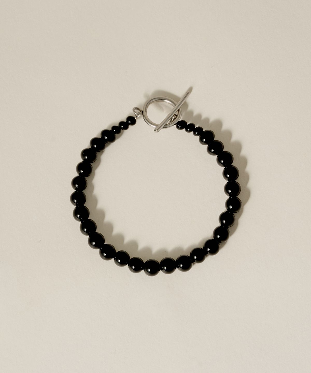 노비스도쿄(NOVICE TOKYO) 오닉스 볼 팔찌 Onyx Ball braslet [Stainless] / One color