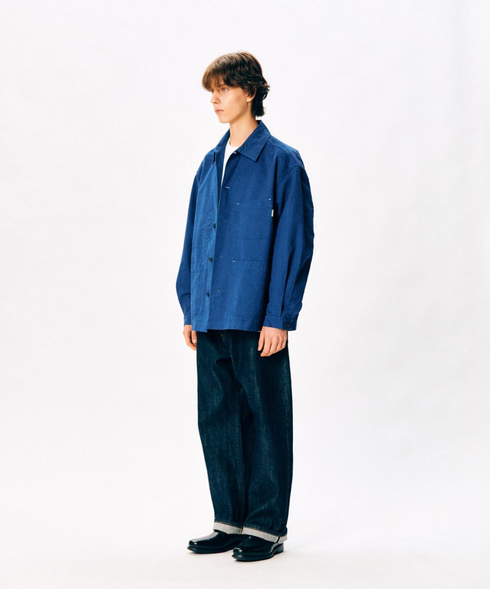MUSINSA | ESPIONAGE French Wide Work Jacket (Moleskin) French Blue