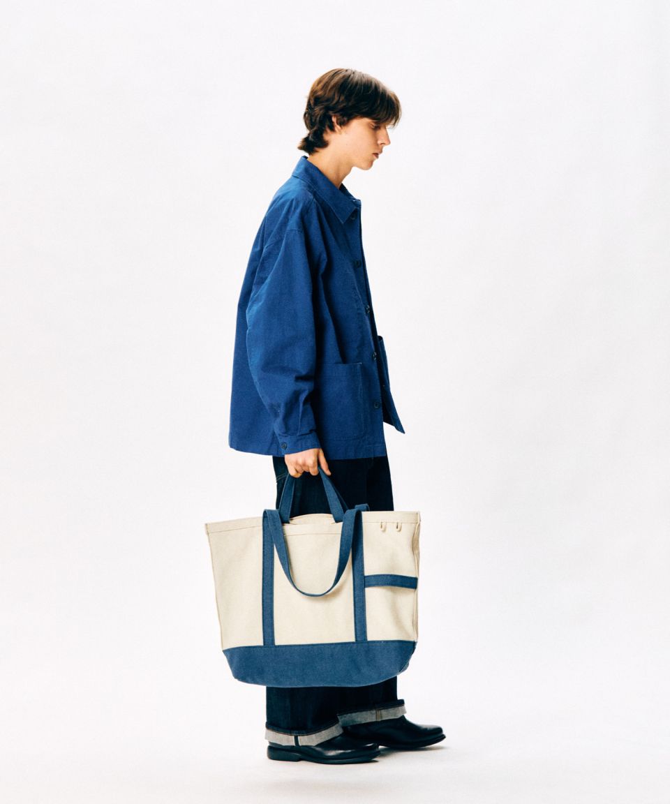 MUSINSA | ESPIONAGE French Wide Work Jacket (Moleskin) French Blue