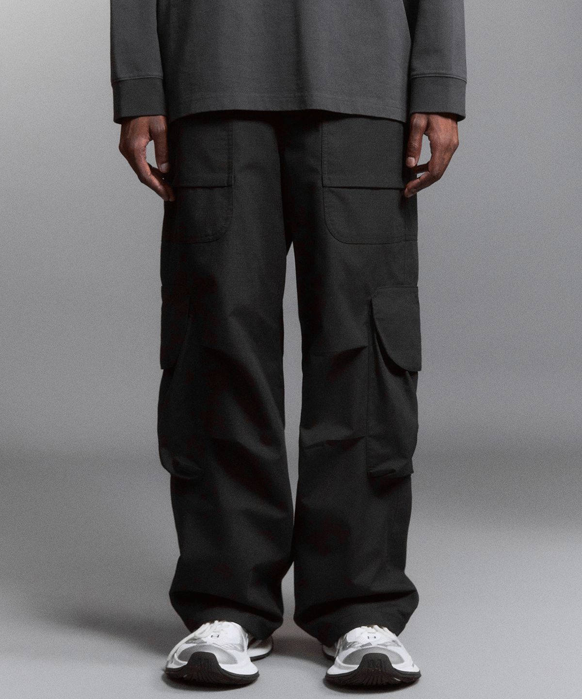 디써티원(DTHIRTYONE) Ripstop Volume Cargo Pants (BLACK)