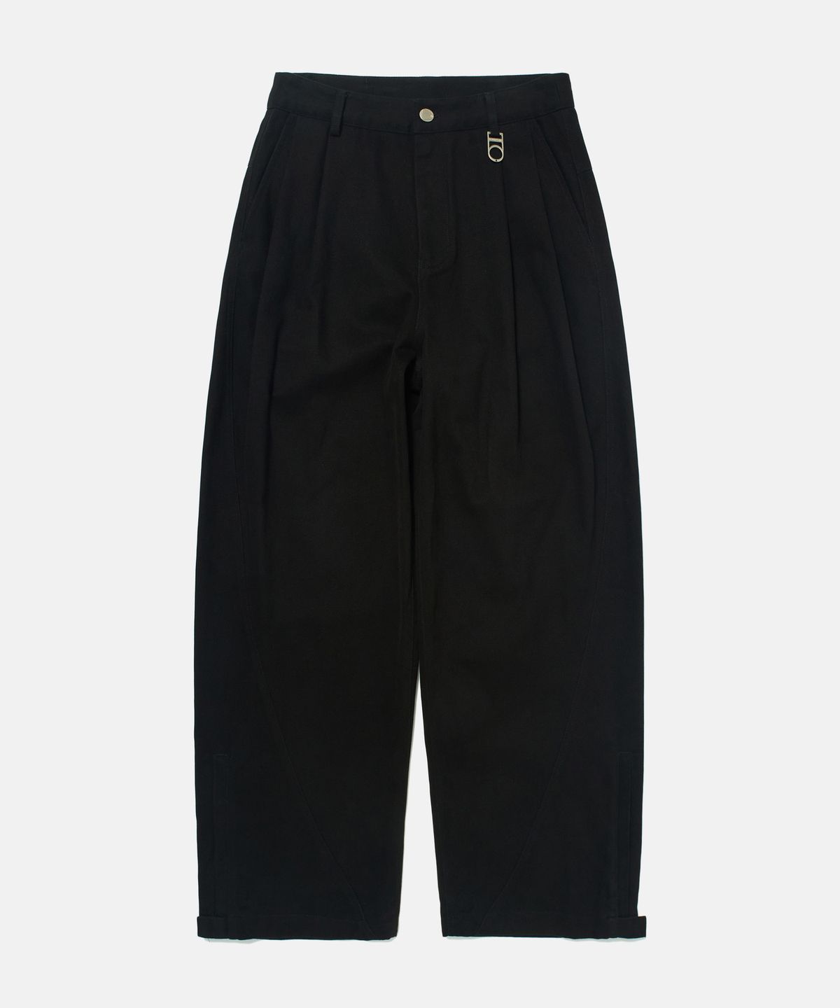 디써티원(DTHIRTYONE) Side Zip Pleated Cotton Pants (BLACK)