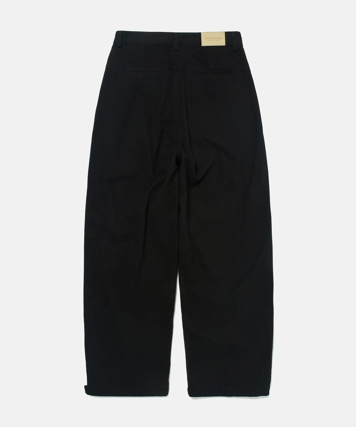 디써티원(DTHIRTYONE) Side Zip Pleated Cotton Pants (BLACK)
