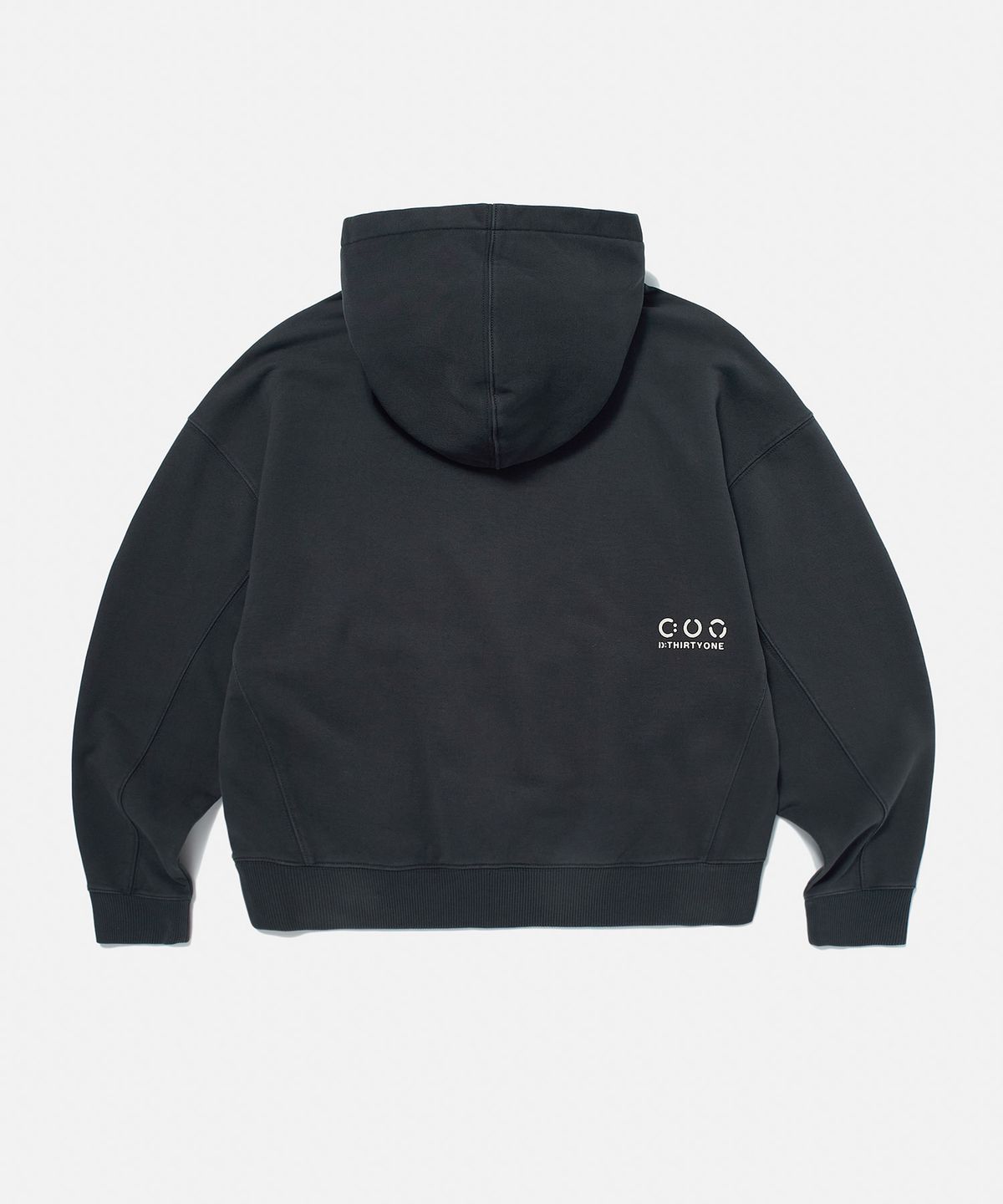 디써티원(DTHIRTYONE) Multi Circle Pigment Hoodie (CHARCOAL)