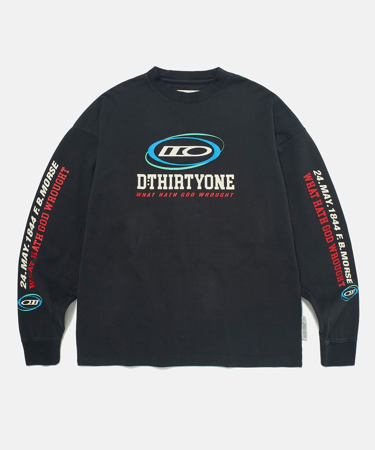 디써티원(DTHIRTYONE) Multi Circle long-sleeve T-Shirt (CHARCOAL)