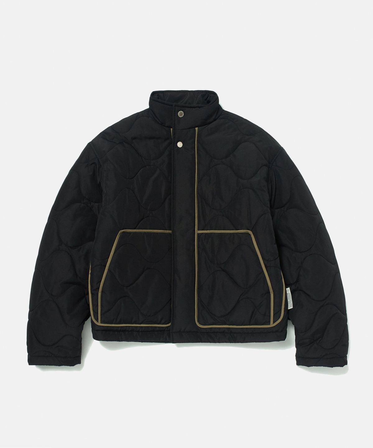 디써티원(DTHIRTYONE) Padded Wave Quilting Jacket (BLACK)
