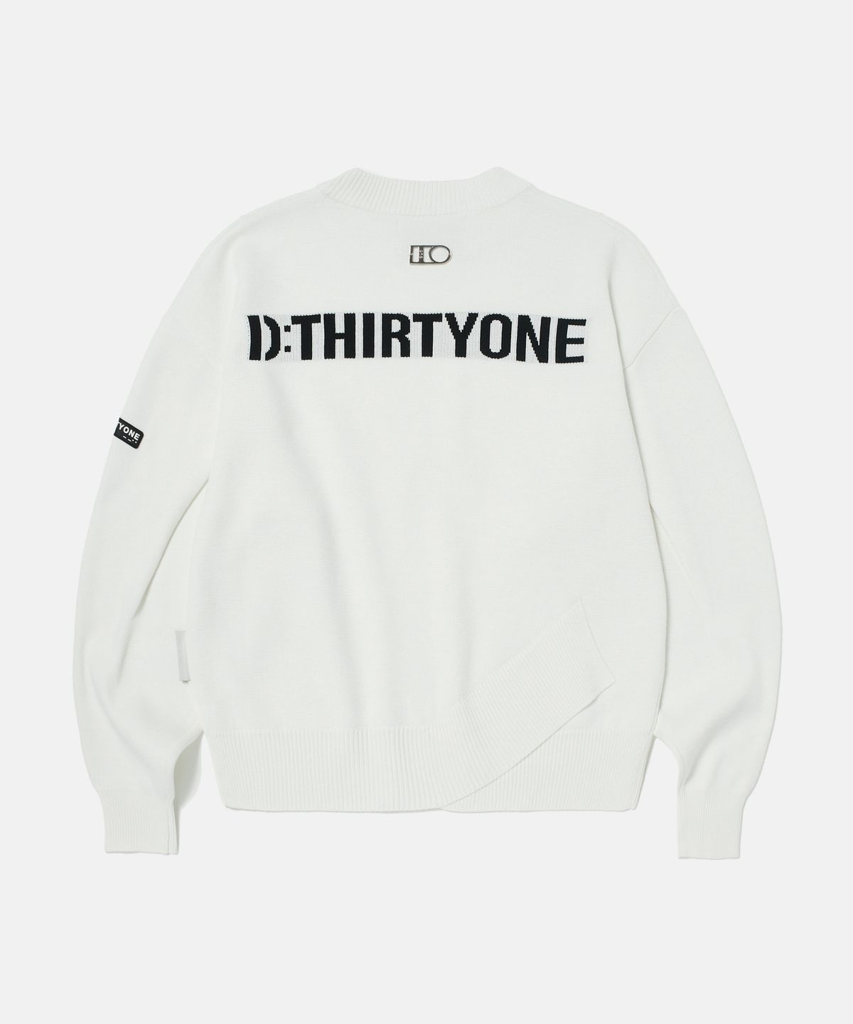 디써티원(DTHIRTYONE) Logo-Jacquard Sweater (OFF WHITE)