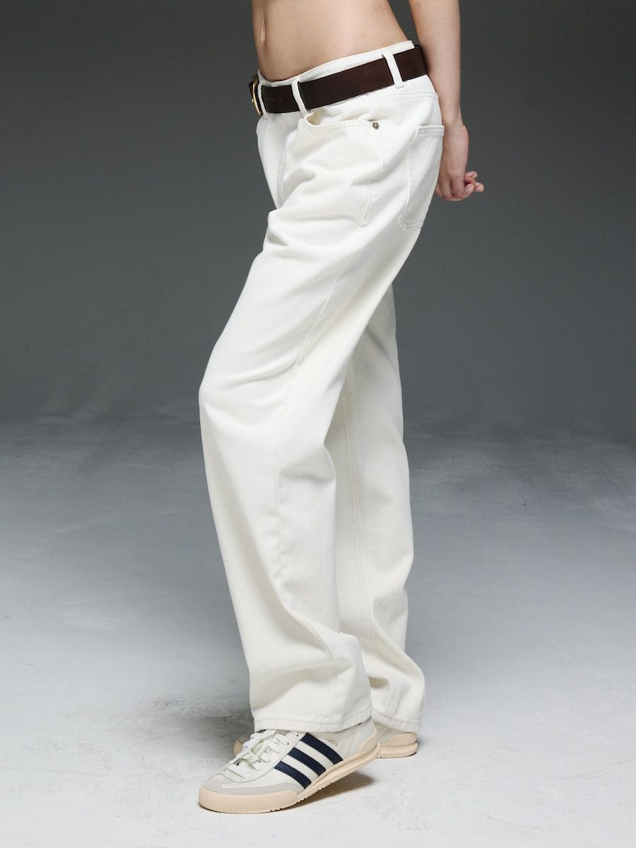 MUSINSA公式 | GLOWNY THE JANE JEANS (WHITE)