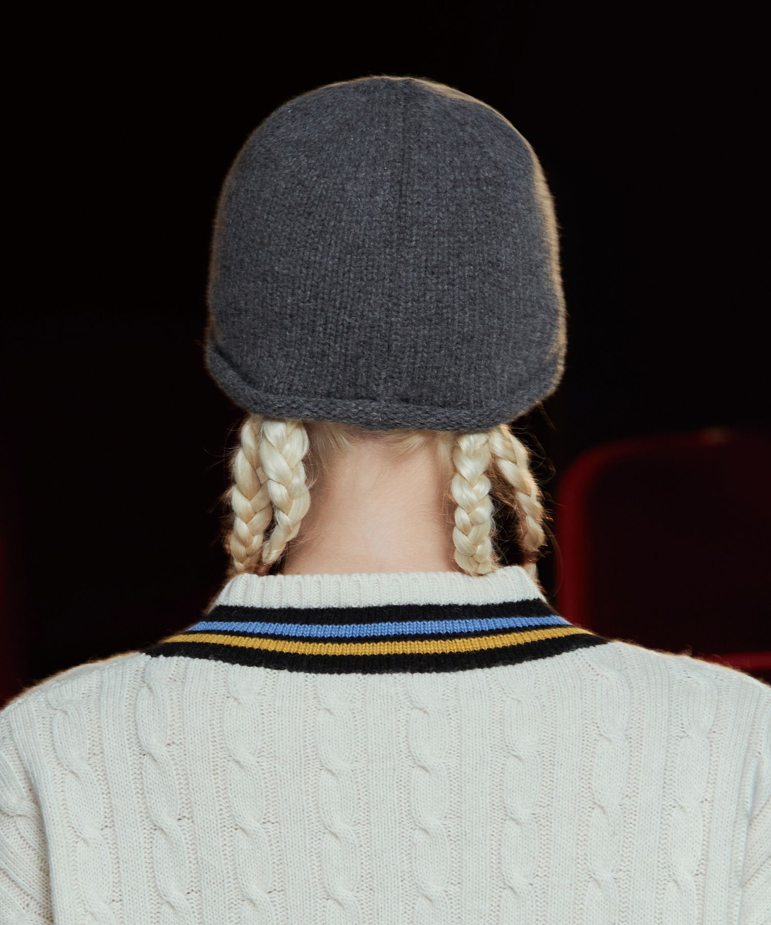 MUSINSA | UNALLOYED Symbol Wool Beanie / Grey