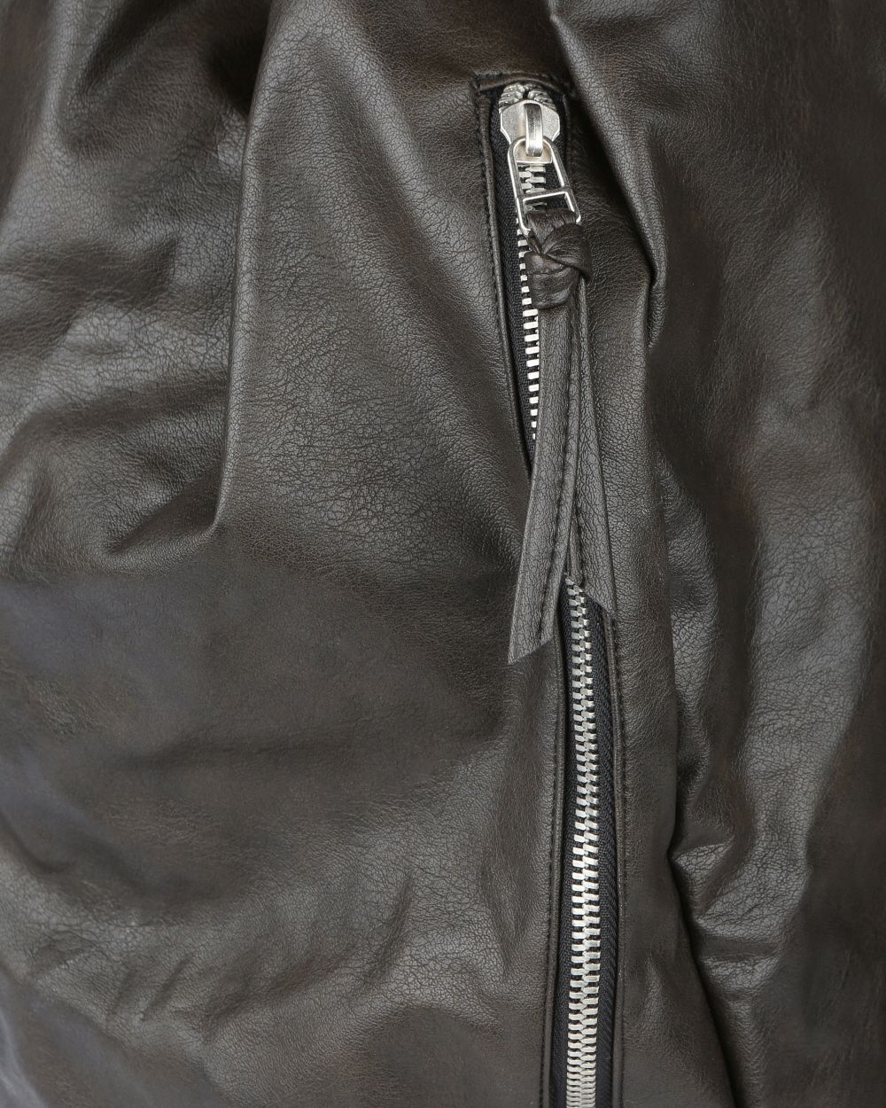MUSINSA | BESLOW FAUX LEATHER STRING CROSS BAG BROWN