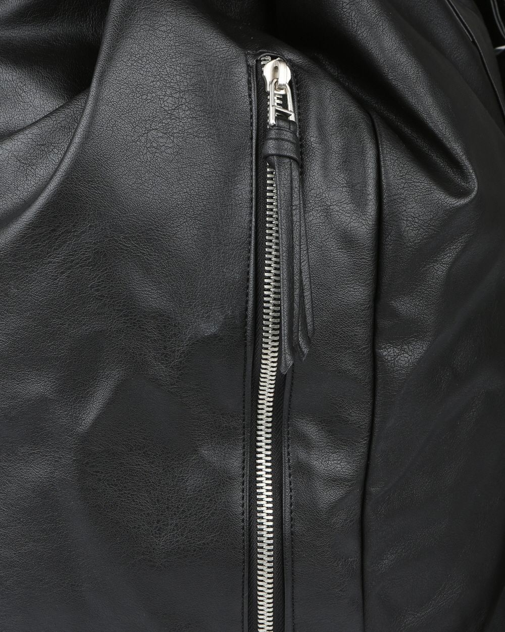 MUSINSA | BESLOW FAUX LEATHER STRING CROSS BAG BLACK
