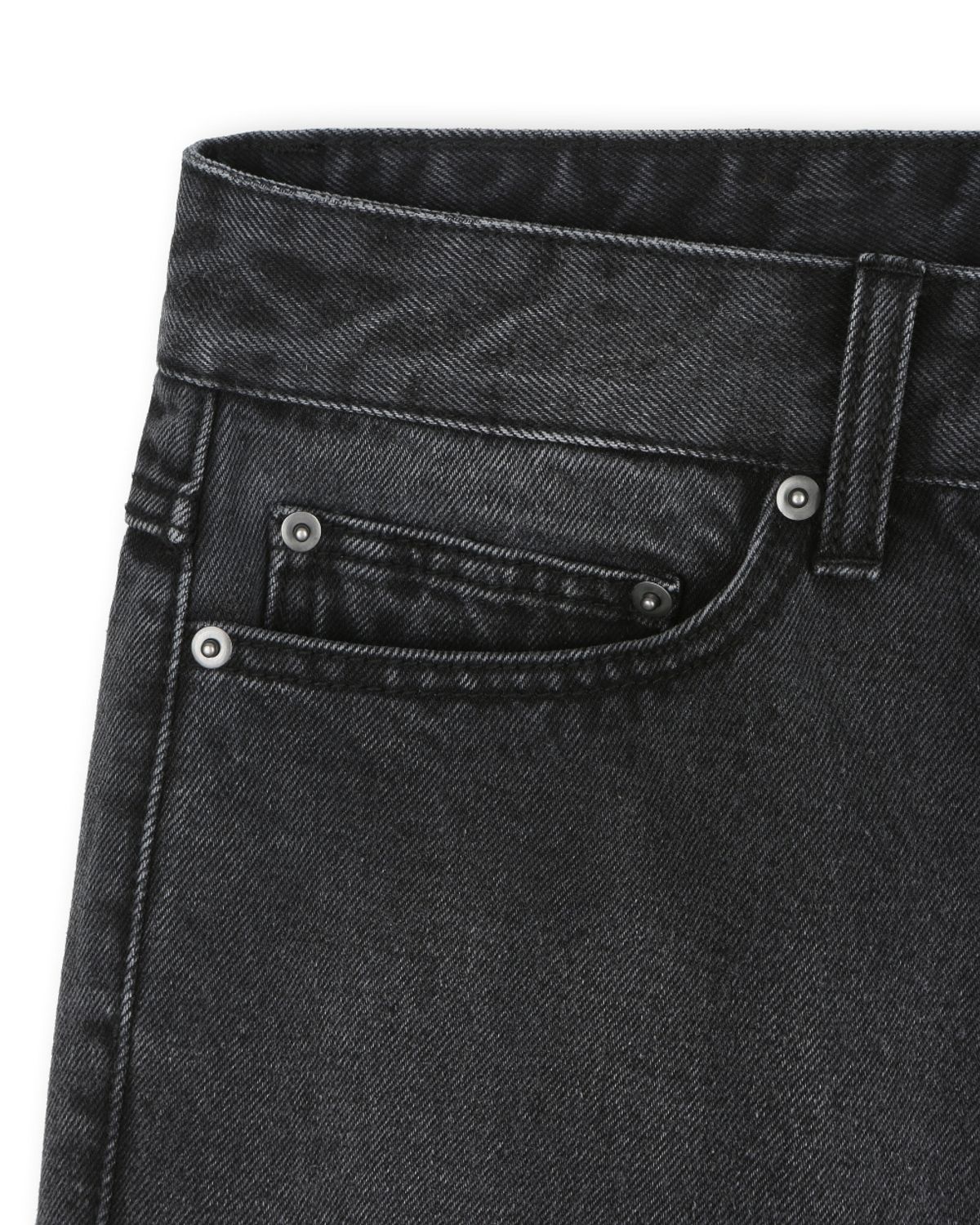 비슬로우(BESLOW) WASHED SEMI BOOTSCUT JEANS WASHED BLACK