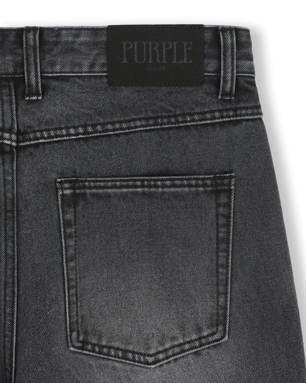 비슬로우(BESLOW) WASHED SEMI BOOTSCUT JEANS WASHED BLACK