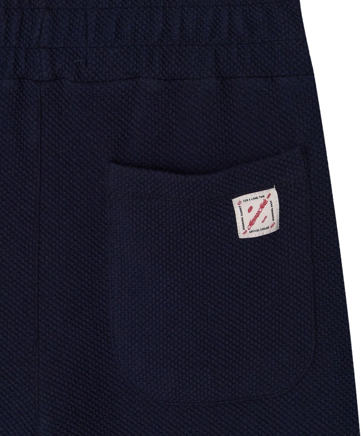 미나수(MENASOO) Waffle Wide Pants_Navy