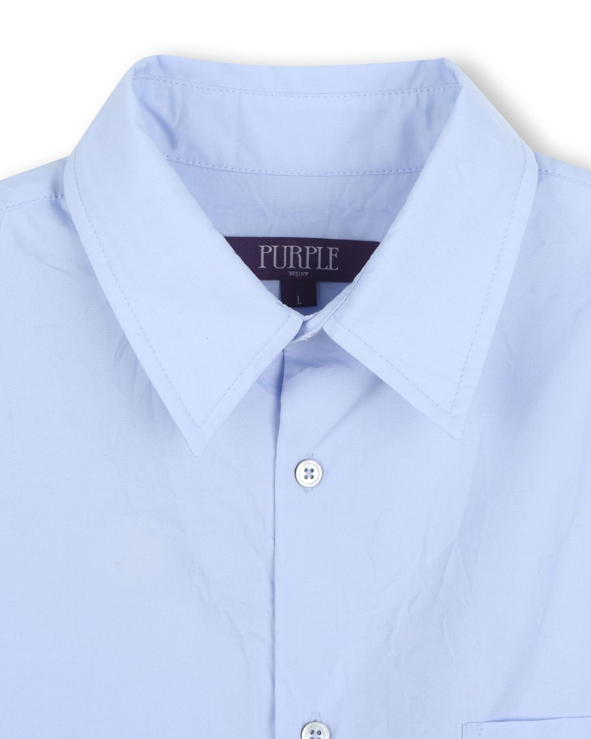 비슬로우(BESLOW) LOOSE FIT CREASE COTTON SHIRTS SKY BLUE