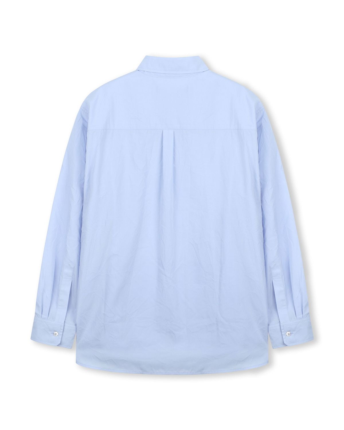 비슬로우(BESLOW) LOOSE FIT CREASE COTTON SHIRTS SKY BLUE