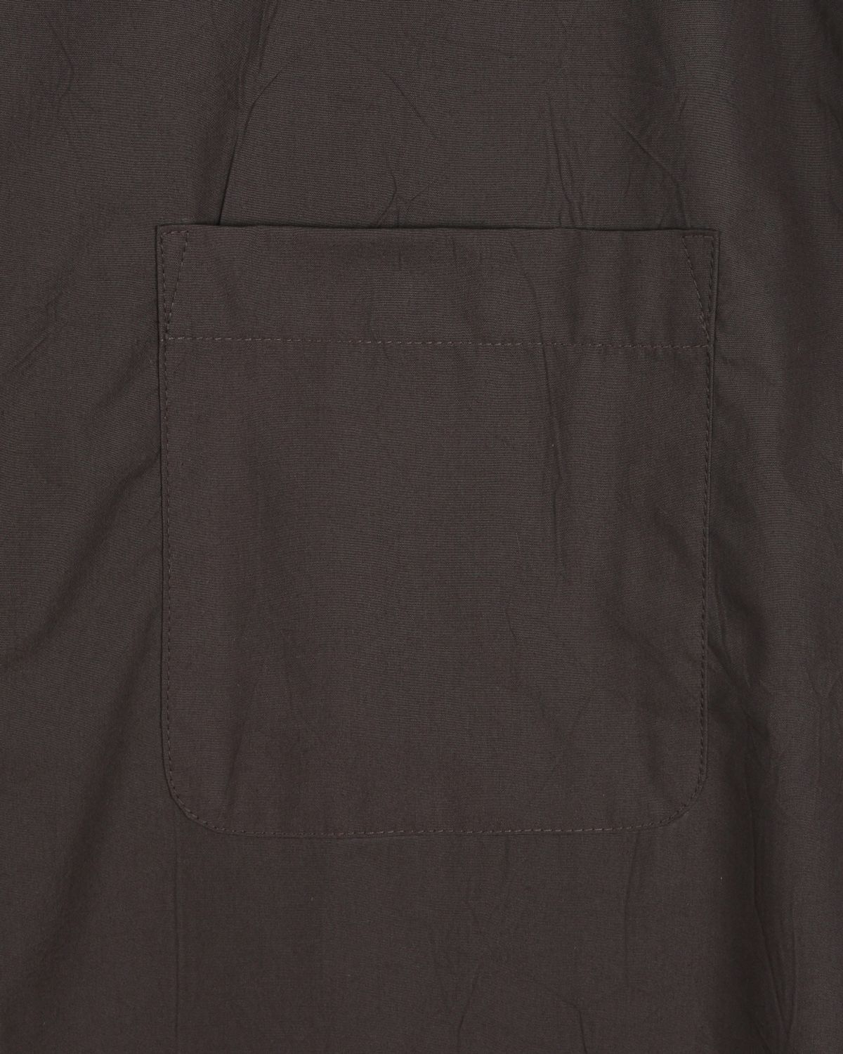 비슬로우(BESLOW) LOOSE FIT CREASE COTTON SHIRTS DARK BROWN