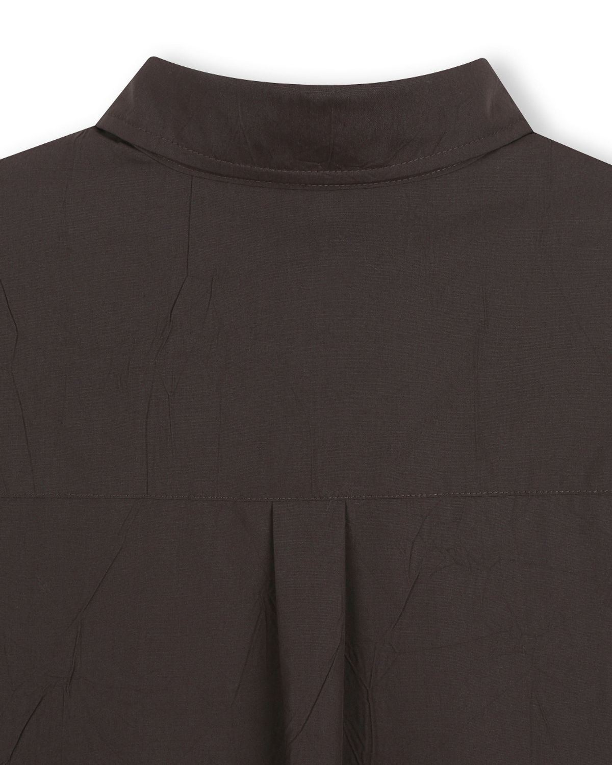 비슬로우(BESLOW) LOOSE FIT CREASE COTTON SHIRTS DARK BROWN