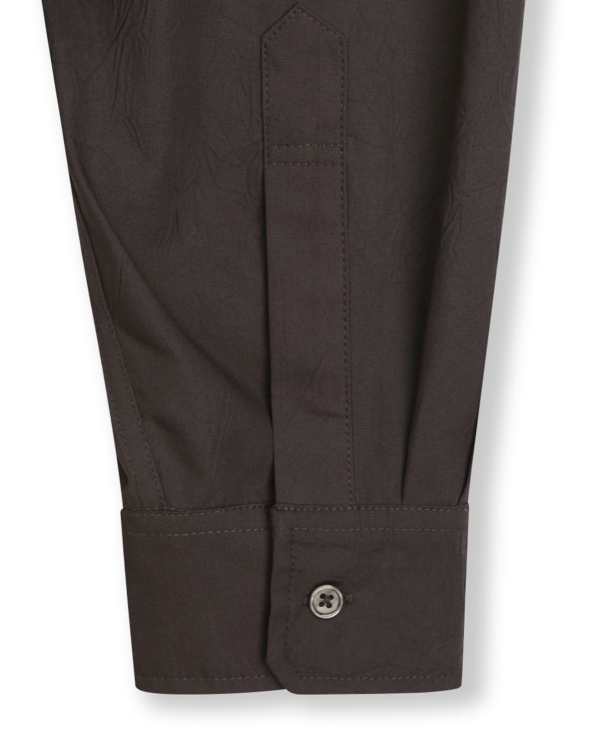 비슬로우(BESLOW) LOOSE FIT CREASE COTTON SHIRTS DARK BROWN