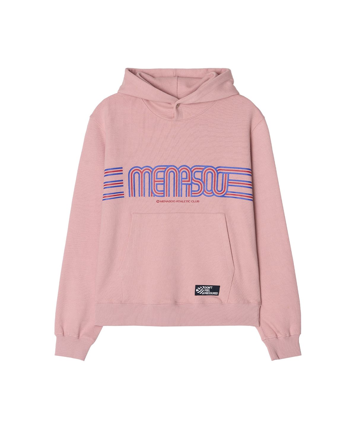 미나수(MENASOO) Menasoo Stripe Logo Hoodie_Pink