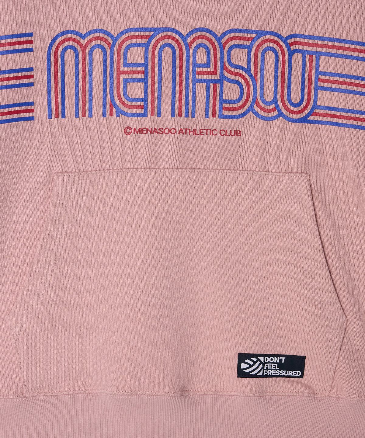 미나수(MENASOO) Menasoo Stripe Logo Hoodie_Pink