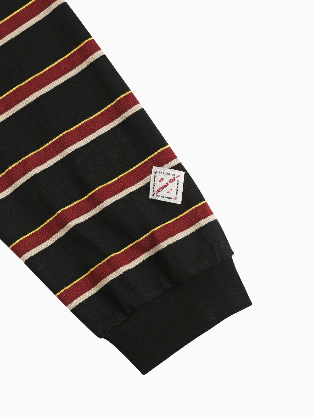 미나수(MENASOO) Menasoo Stripe Rugby T Shirt_Black