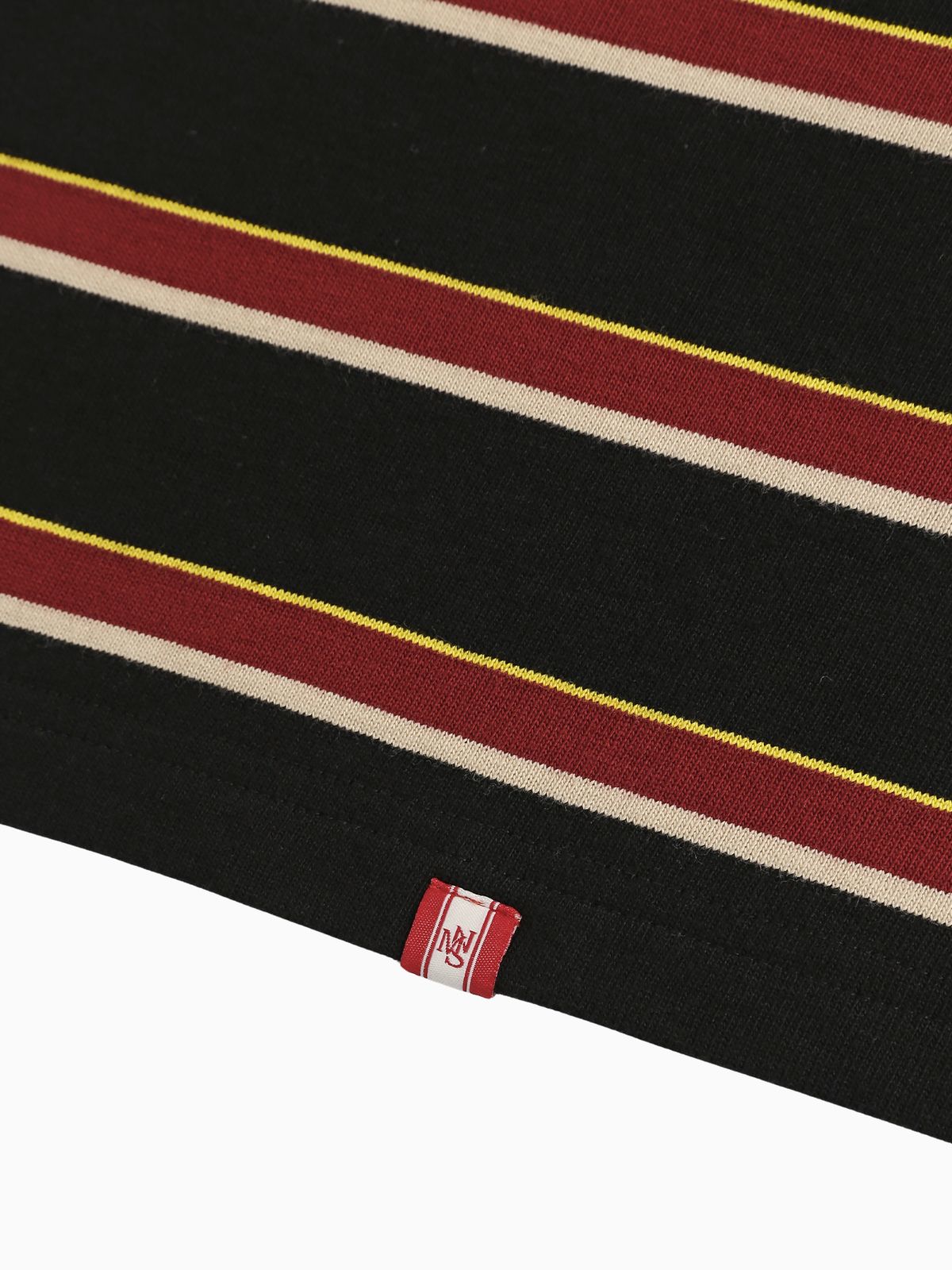 미나수(MENASOO) Menasoo Stripe Rugby T Shirt_Black