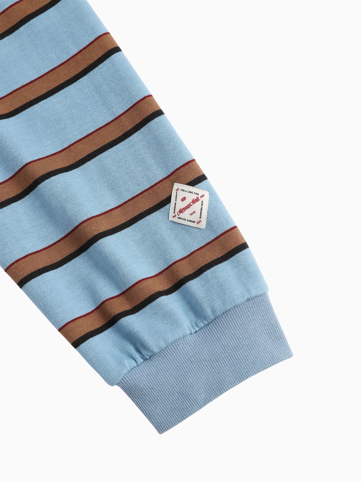 미나수(MENASOO) Menasoo Stripe Rugby T Shirt_Skyblue