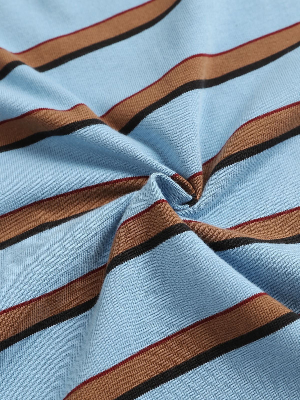 미나수(MENASOO) Menasoo Stripe Rugby T Shirt_Skyblue