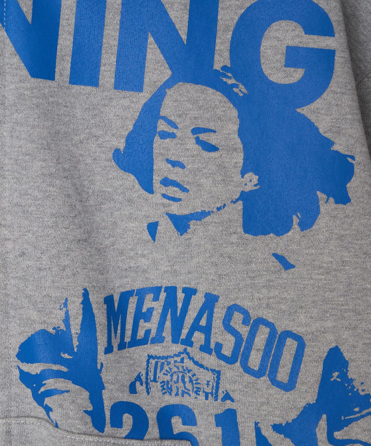 미나수(MENASOO) Round Neck Running Zipup Cardigan_Melange