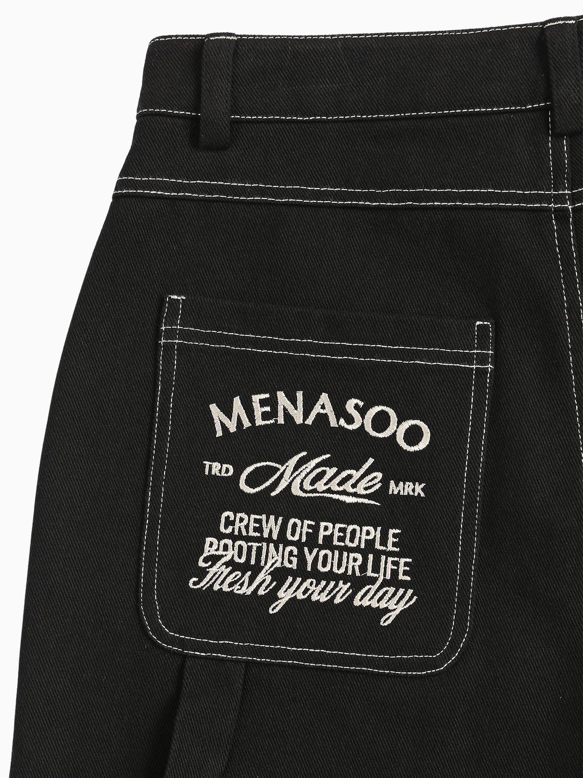 미나수(MENASOO) Washing Cotton Work Pants_Black