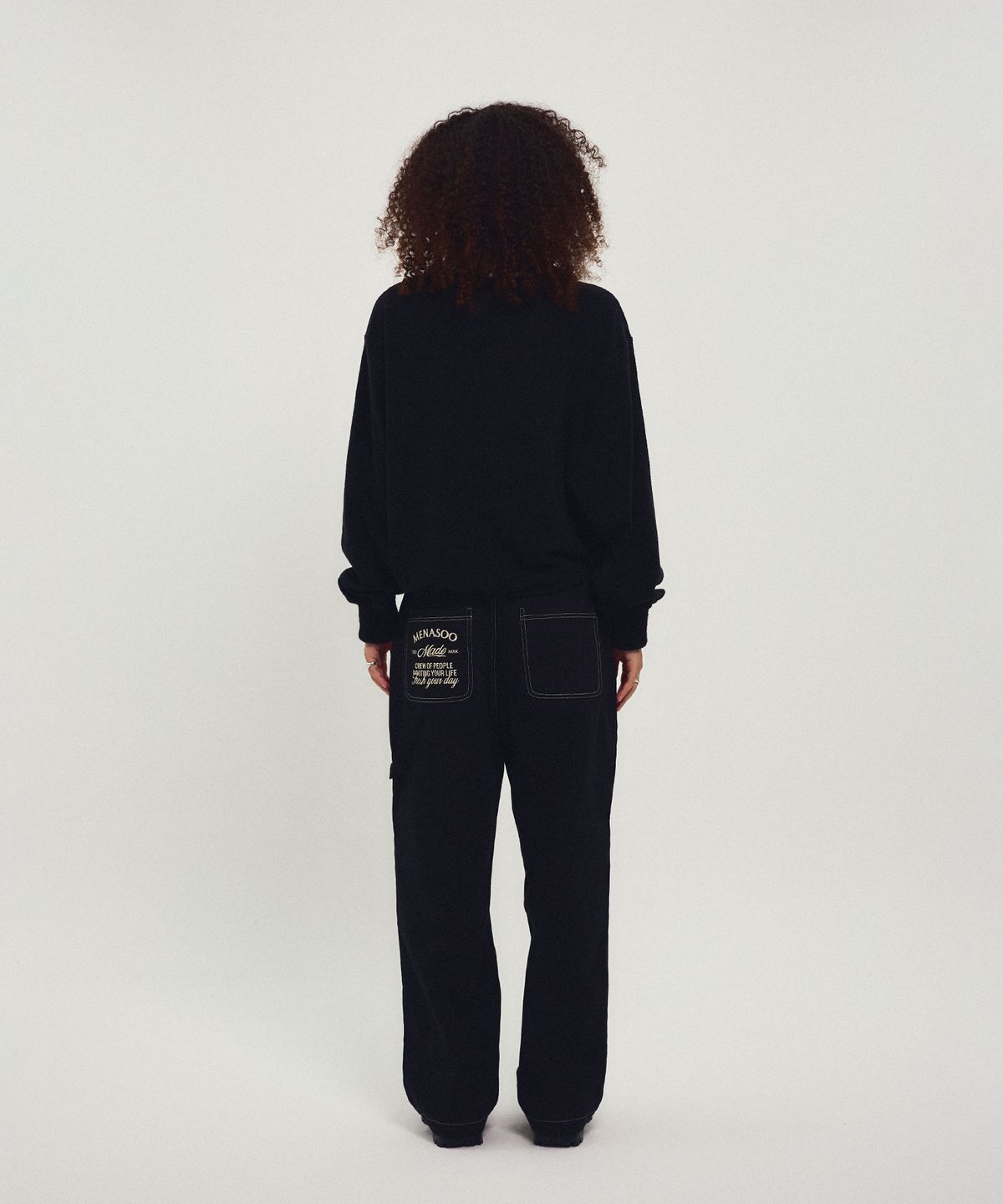 미나수(MENASOO) Washing Cotton Work Pants_Black