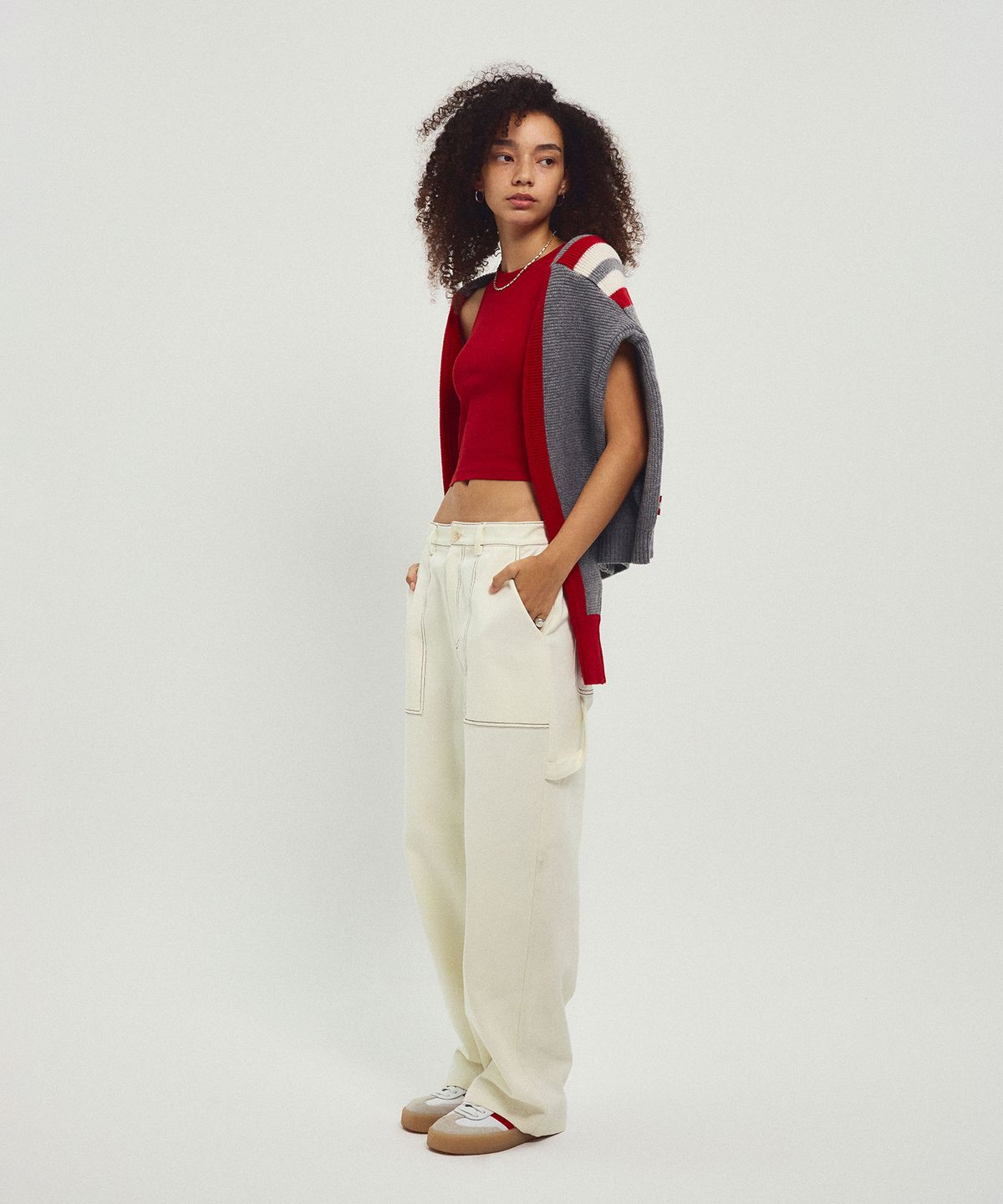 미나수(MENASOO) Washing Cotton Work Pants_Ivory