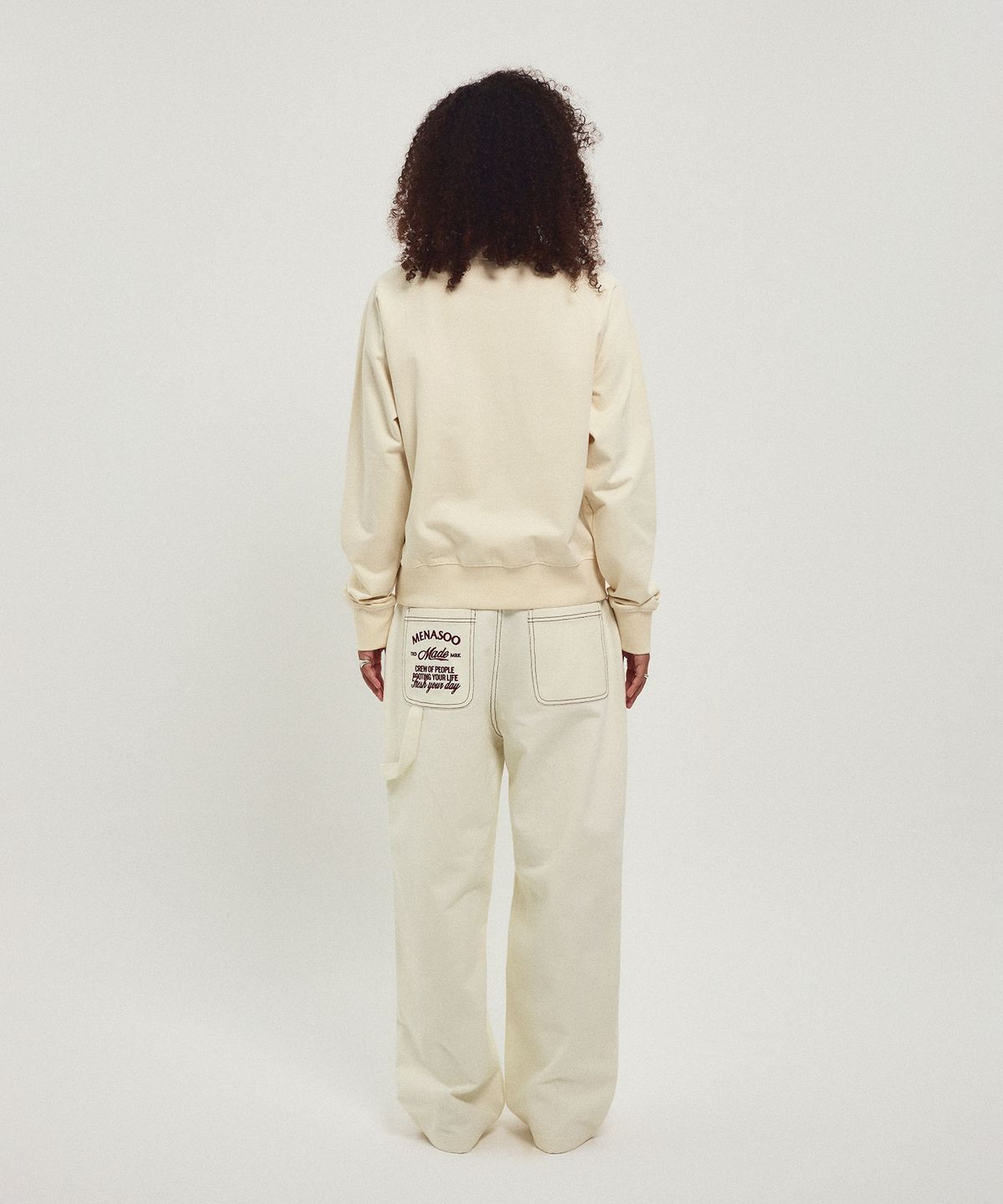 미나수(MENASOO) Washing Cotton Work Pants_Ivory