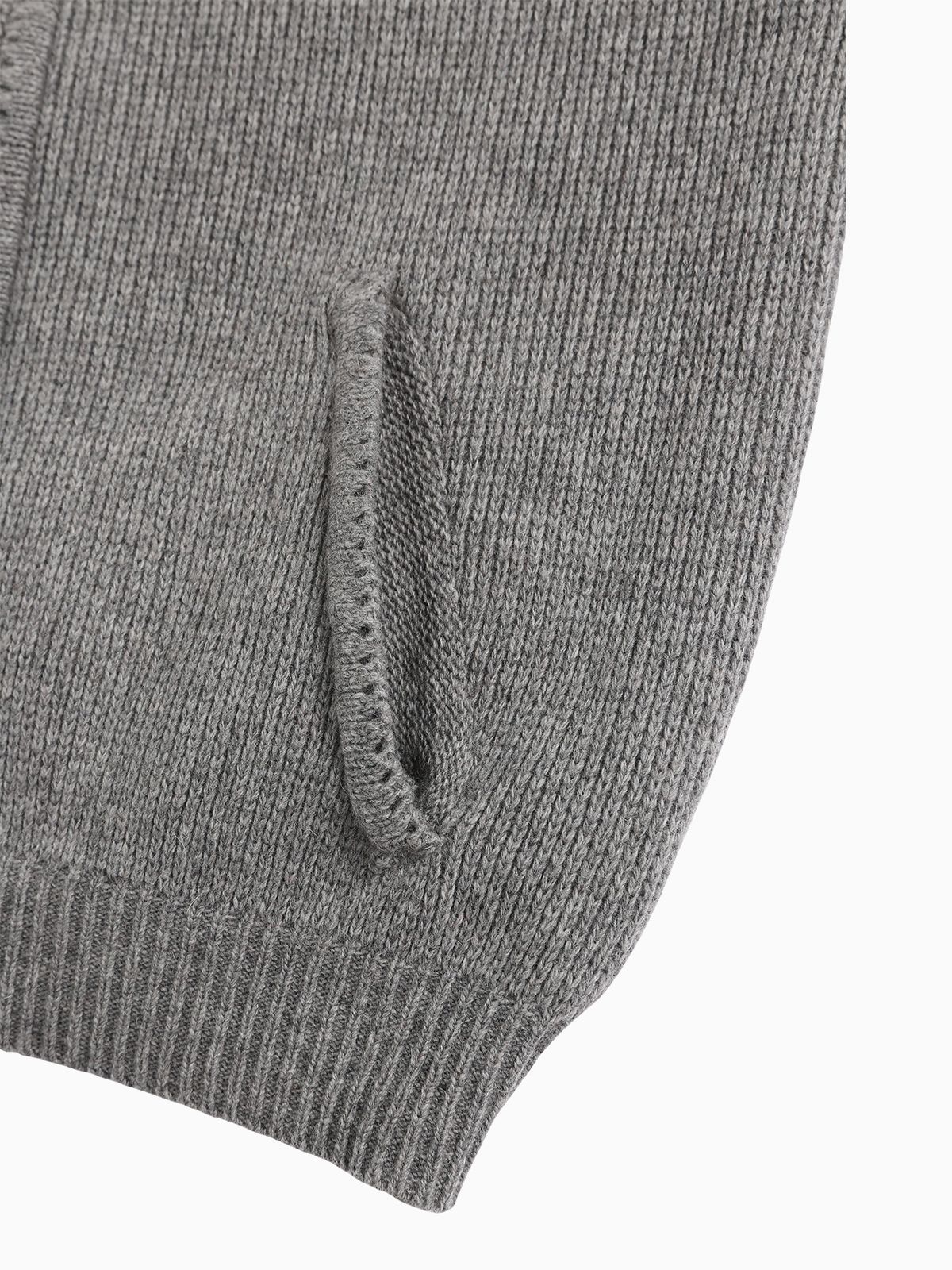 미나수(MENASOO) Zipup Knit Cardigan_Gray