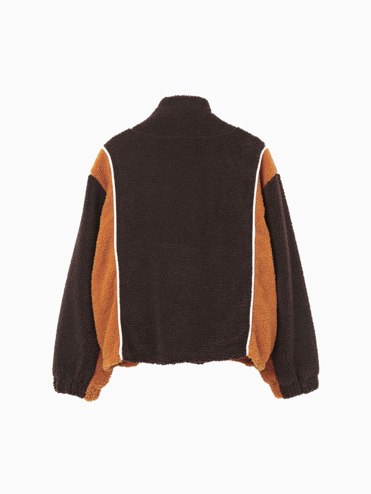 미나수(MENASOO) Fleece Color Reversible Jumper_Brown