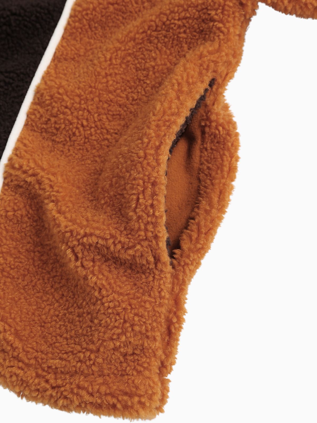 미나수(MENASOO) Fleece Color Reversible Jumper_Brown