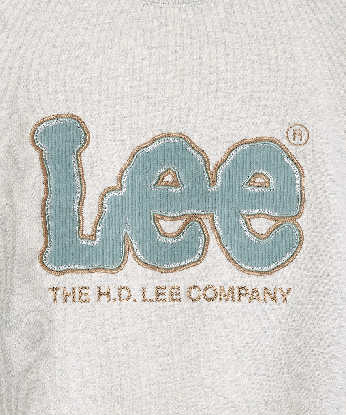 리(LEE) 코듀로이 로고 맨투맨 오트밀
